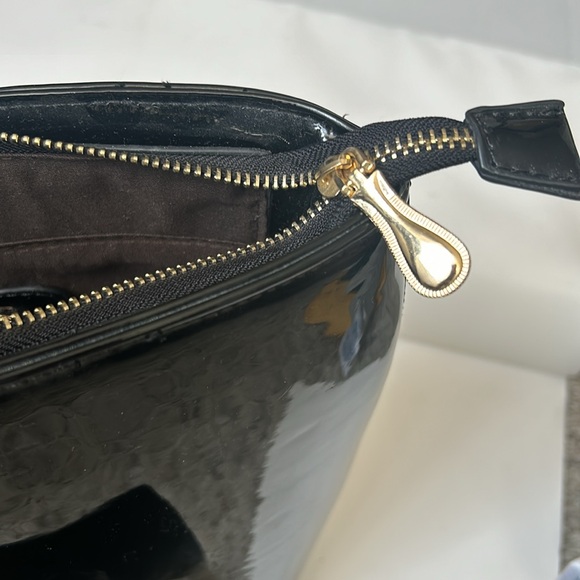 J. FRANCIS black patent leather tote/travel bag large bow - Picture 11 of 11